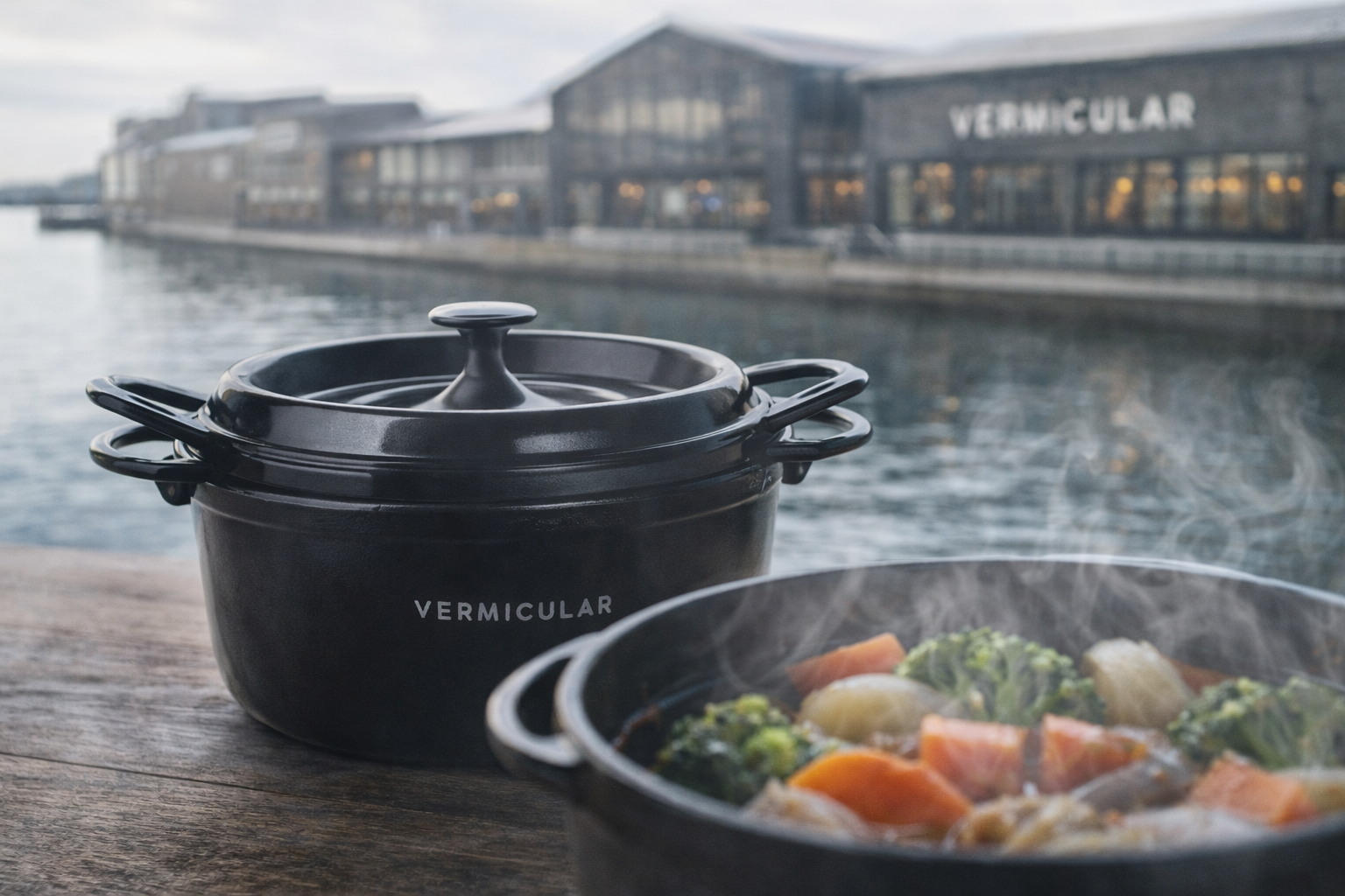 VERMICULAR バーミキュラ 18cm ブラック　無水調理鍋 レシピ本付き Vermicular 節約 バーミキュラ鍋 18cm レシピブック付き VERMICULAR