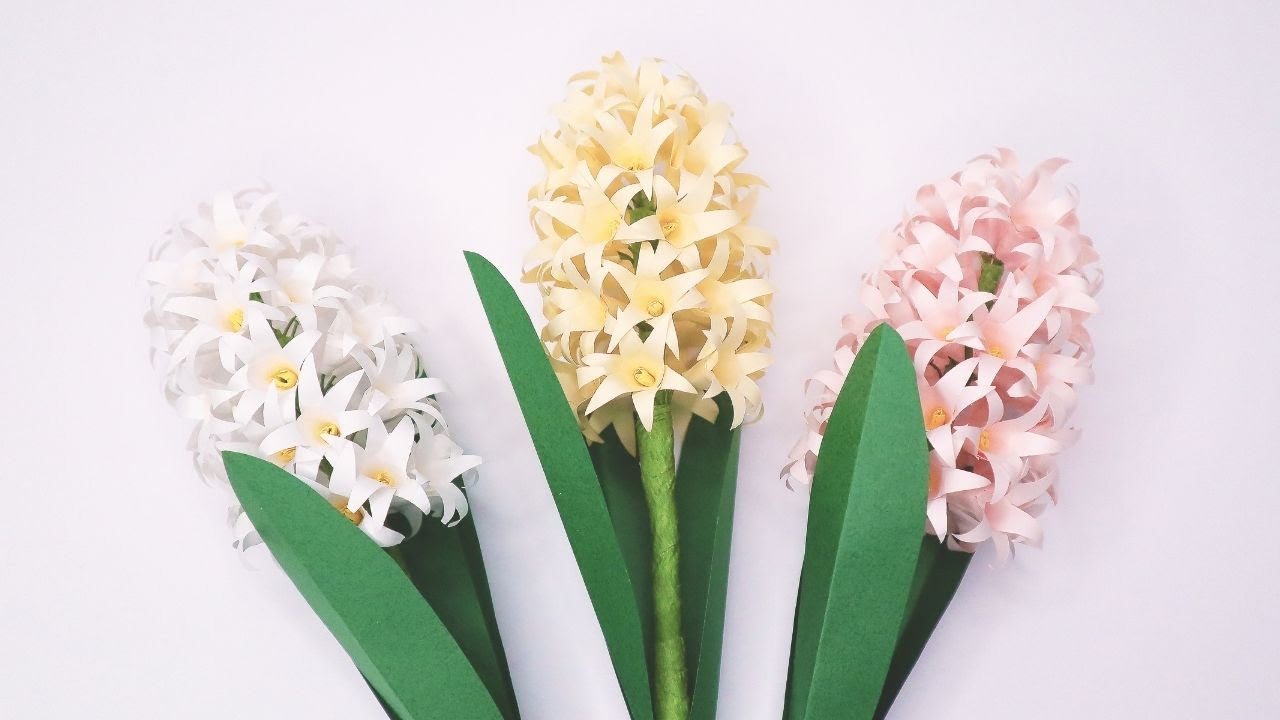 4月11日誕生花を工作 ヒヤシンス 花言葉 育て方 ペーパーフラワー 紙で作るヒヤシンスの花の作り方 Diy Paper Hyacinth Flower Ayawangpaper 介護士しげゆきブログ