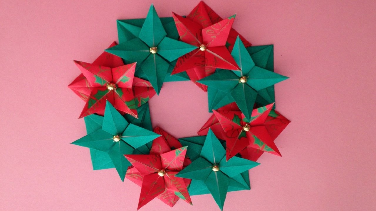 Origami Christmas Wreath Instructions 折り紙 クリスマスリースの簡単な折り方 介護士しげゆきブログ