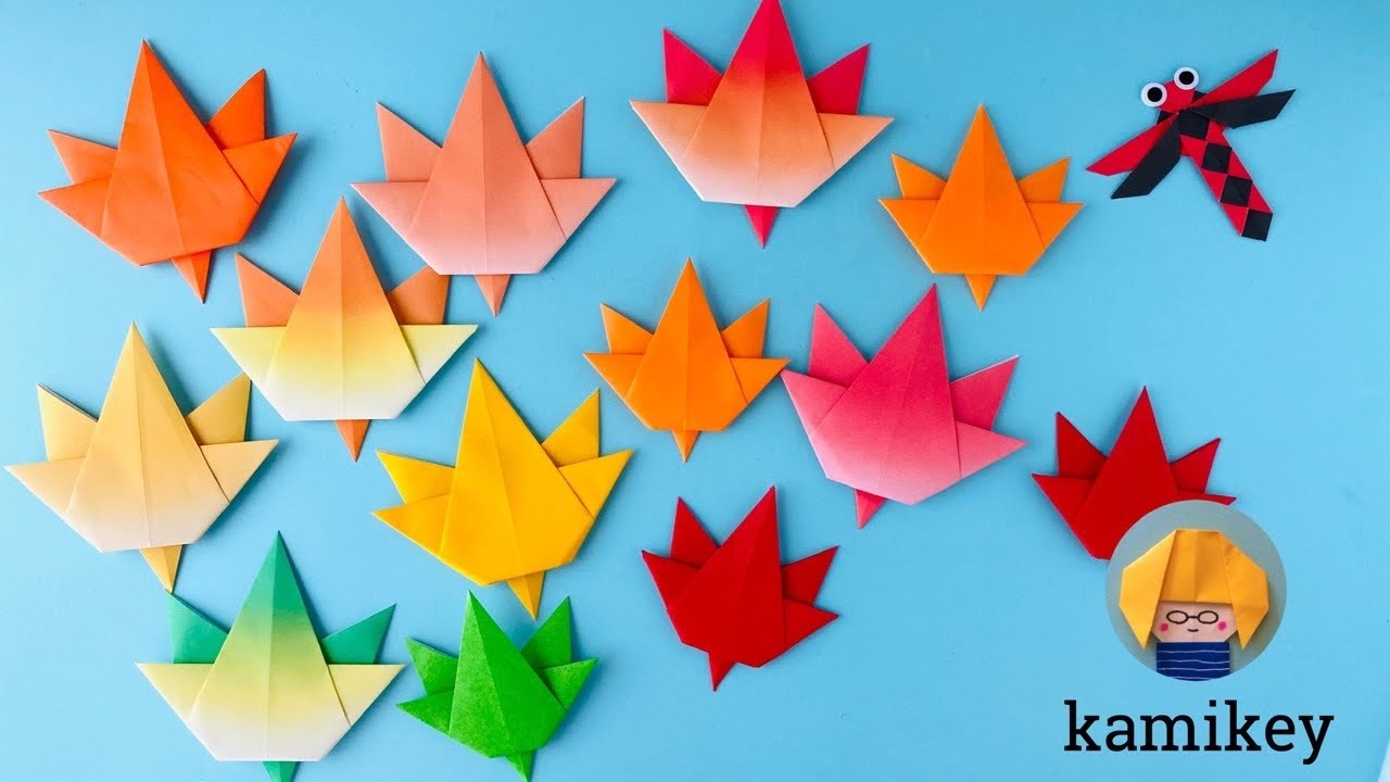 京都の紅葉ピークは、例年11月中旬～下旬【折り紙】簡単もみじ Origami