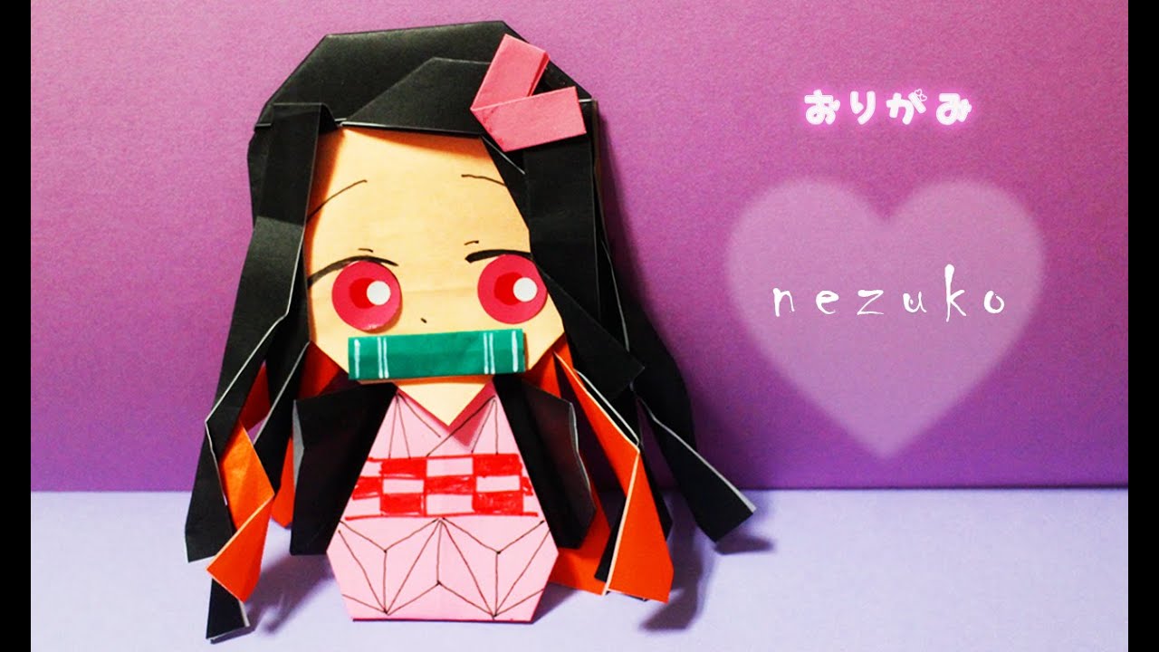 折り紙 鬼滅の刃キャラクター かまどねずこ の折り方 作り方動画demon Slayer Nezuko Origami 介護士しげゆきブログ