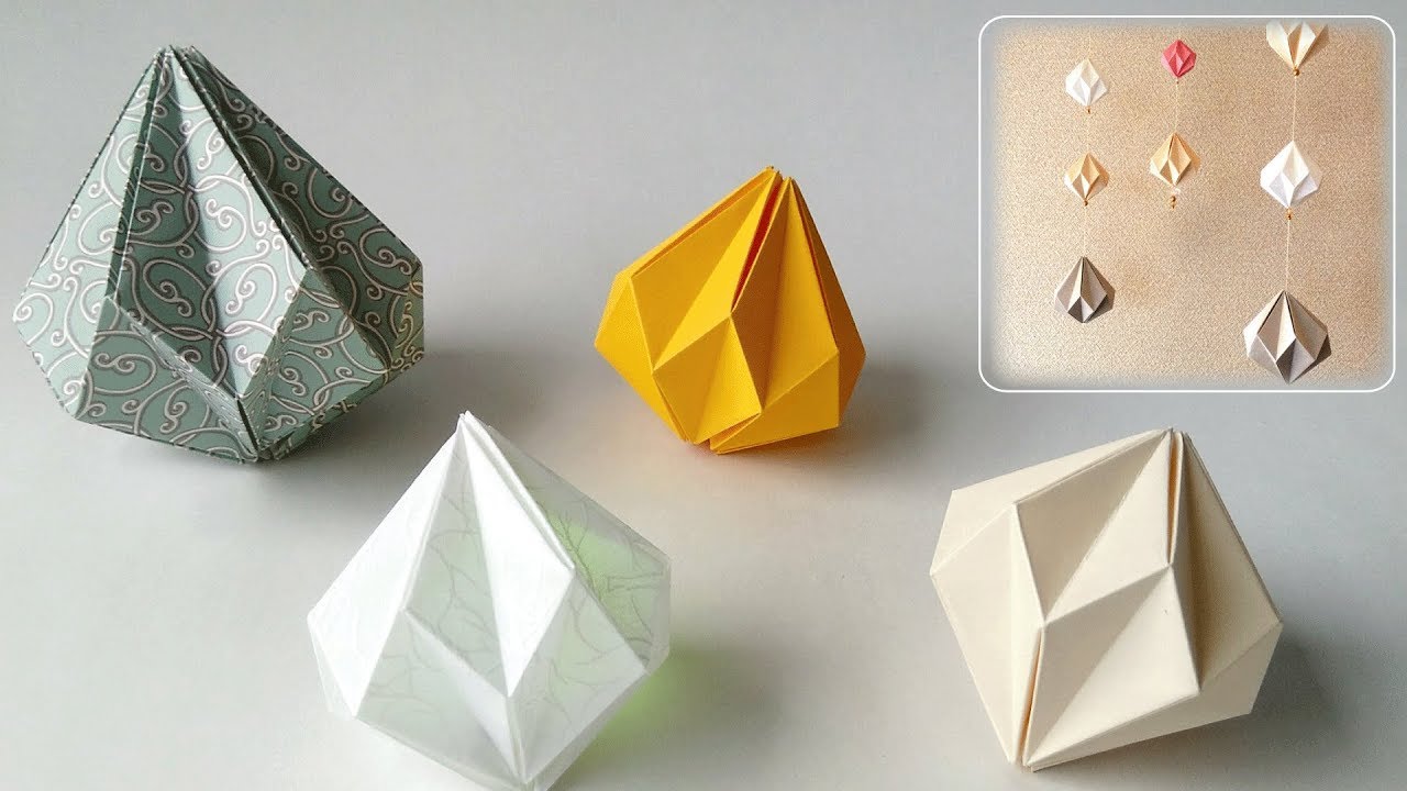 12月クリスマス工作 折るだけペーパーダイアモンド オーナメントorigami Diamond 介護士しげゆきブログ