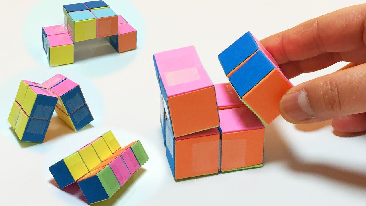 遊べる折り紙 変身キューブの作り方動画 無限に変形！【音声解説あり