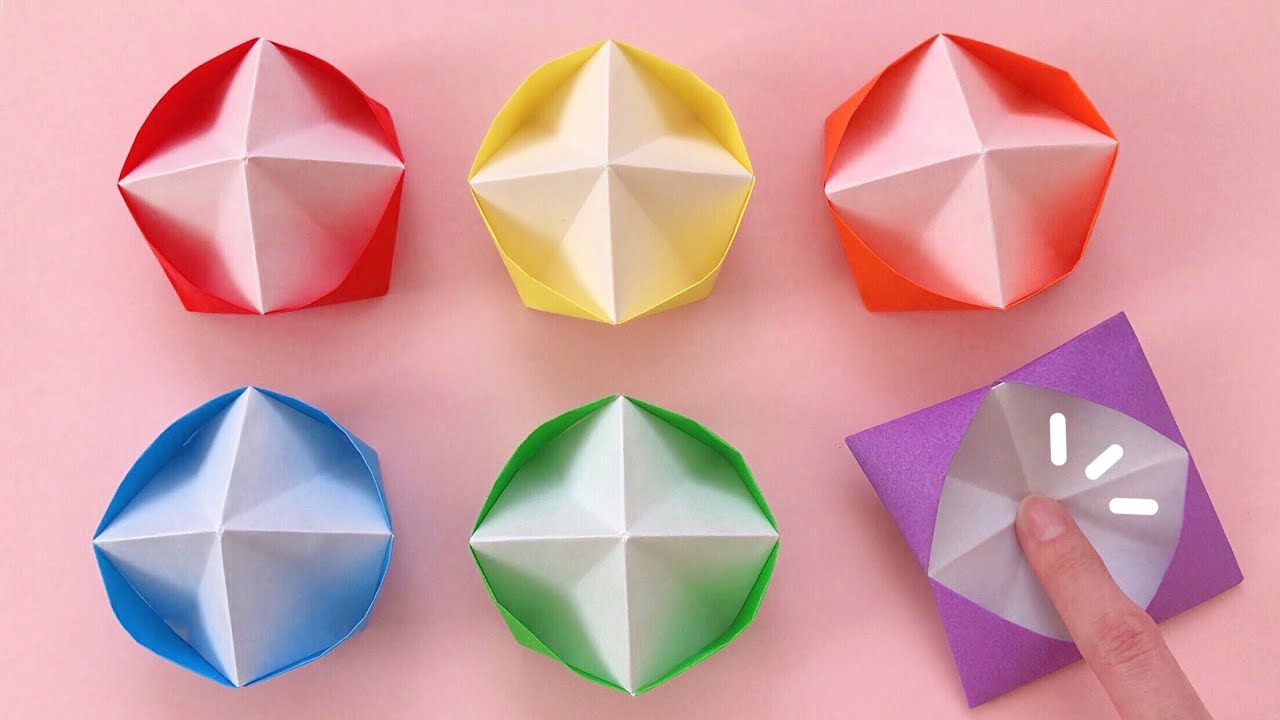 【簡単折り紙】押して遊べる プッシュポップの折り方・作り方動画【Origami】How to make Pop it Paper Craft